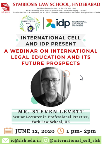 Webinar on International Legal Education and its Future Prospects
